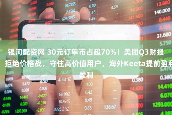 银河配资网 30元订单市占超70%!美团Q3财报:拒绝价格战,守住高价值用户,海外Keeta提前盈利
