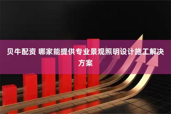 贝牛配资 哪家能提供专业景观照明设计施工解决方案